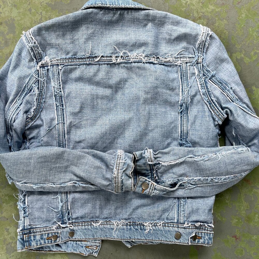 Men's RE Maison Martin Margiela x H&M Inside Out Denim Trucker Jacket Sz Med - Picture 2 of 4